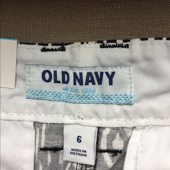 Black White Cotton Ikat Print Shorts NEW - Picture 7 of 8